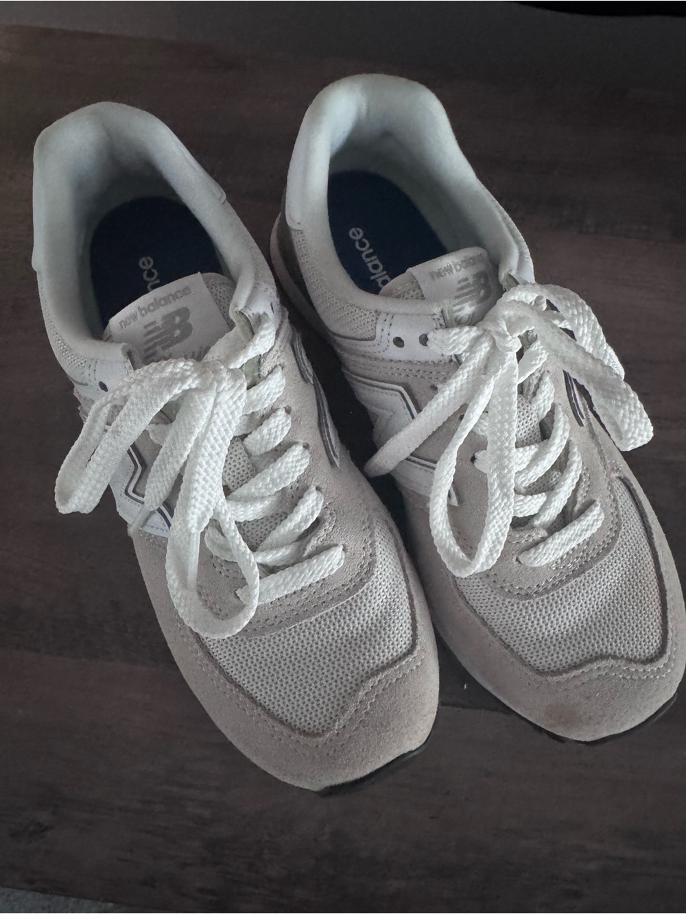 New Balance White and Gray Women's Athletic Sneakers